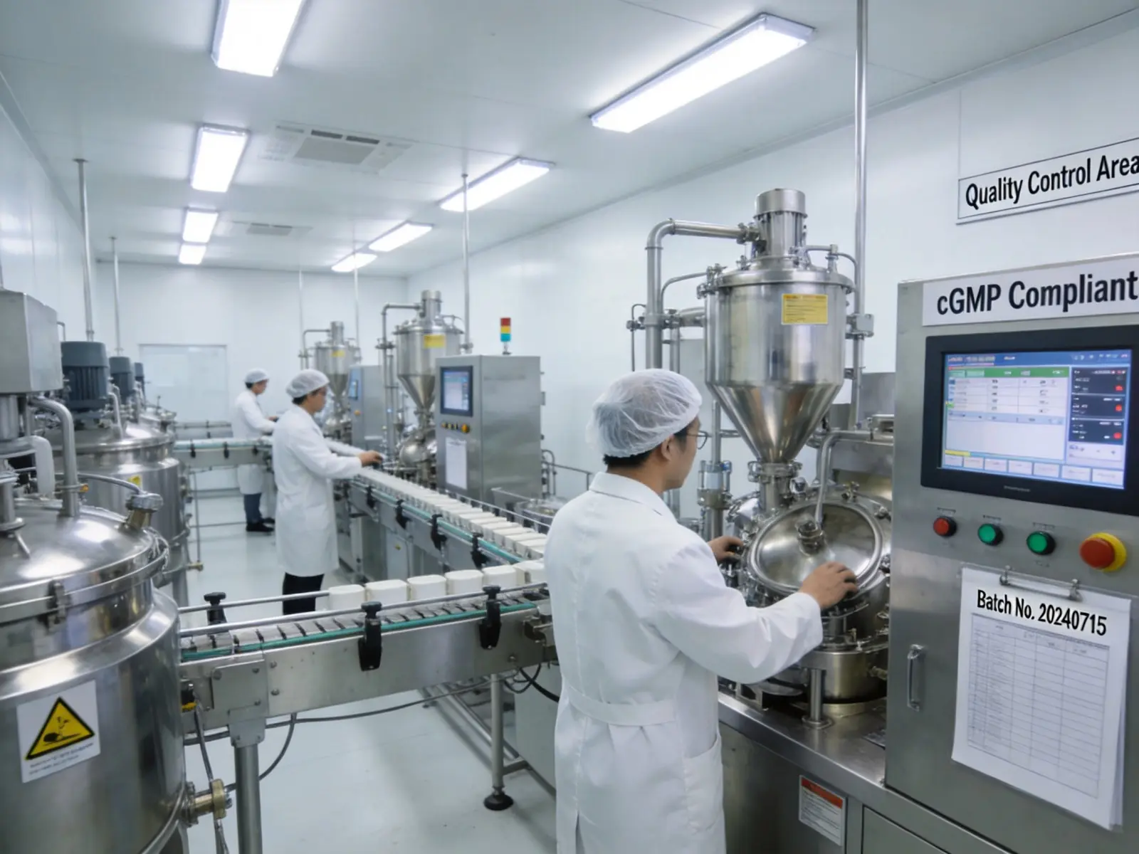 Linea di produzione di gelatina bovina in stabilimento industriale conforme a cGMP