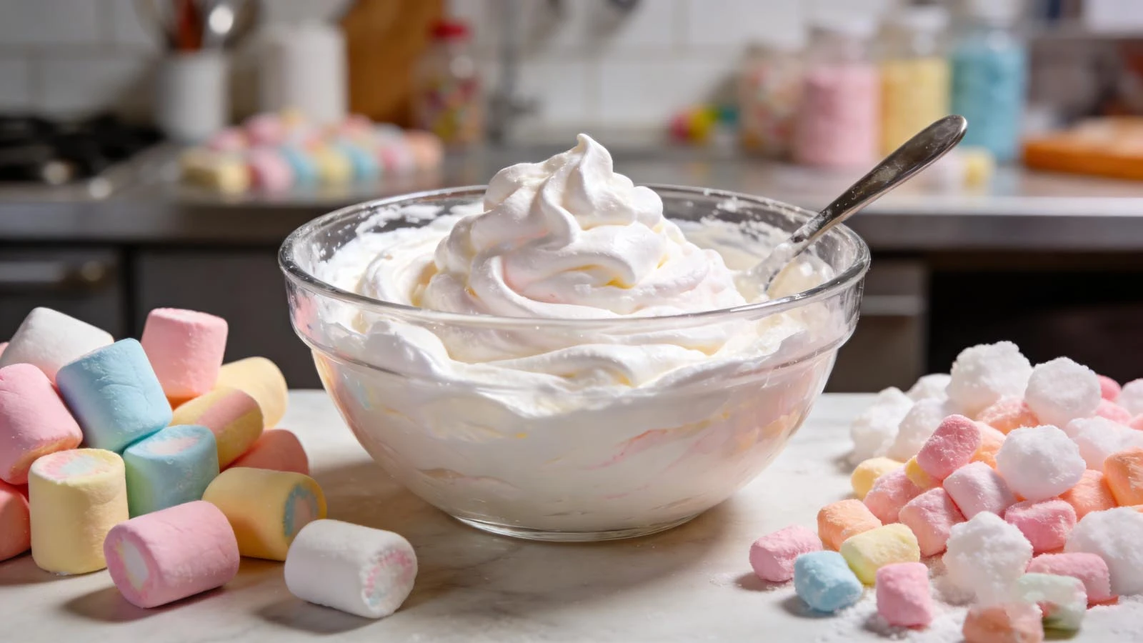 기포가 포함된 제과품(마시멜로우 및 폼)